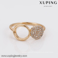 14854 New design fashion women jewelry number 8 shape paved CZ stone 18k gold color finger ring